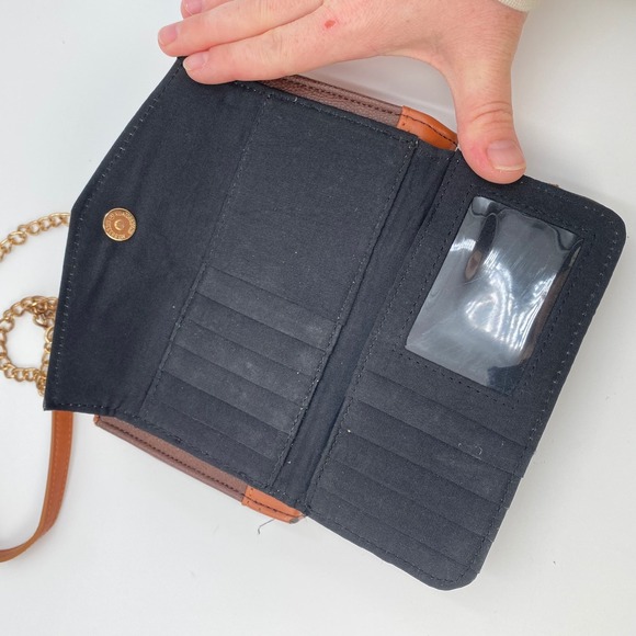 Harry Potter Hogwarts Trunk Crossbody Bag Wallet Brown Gold Studs 9 3/4 Patch - Picture 6 of 14